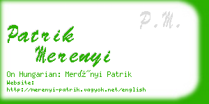 patrik merenyi business card